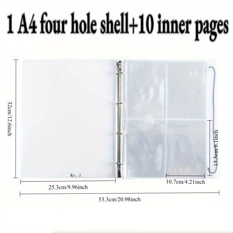 E-shop A4 Bastel Organizer Ordner mit Magnetfolien - Robuste PP Aufbewahrungsmappe für Stanz- und Stempel, Multi-Pocket-Einsätze - Ideal für