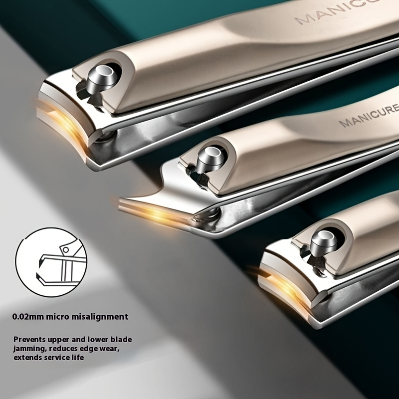   nail clipper 5pcs set 2 times   sharp and durable 1 complete set with ear spoon     steel precision grinding stainless steel nail clipper set anti splash rotating bag five piece set nail pliers complete set   Product details 7