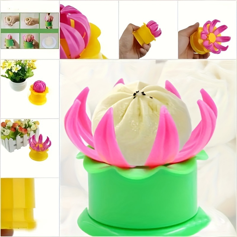 

1pc Lotus Shaped Pie , -to-use Plastic For Buns, Tool For Restaurants, Cafes, Bakeries, And Enthusiasts