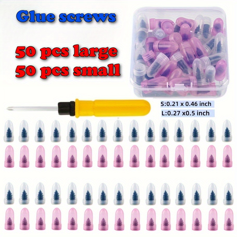 TEMU 100pcs Tire Repair Kit With Mushroom Nails- Heavy-duty Synthetic Rubber Plugs, , No Glue Needed, Compatible With Cars, Trucks, Motorcycles,