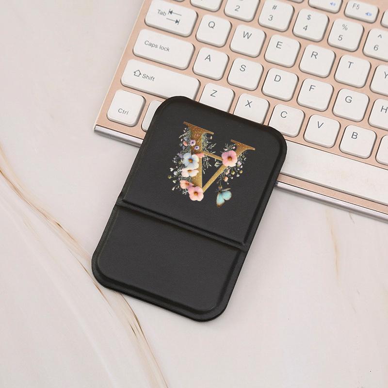 Foldable Mini HD Mirror with Adjustable PU Stand, Compact Makeup Mirror