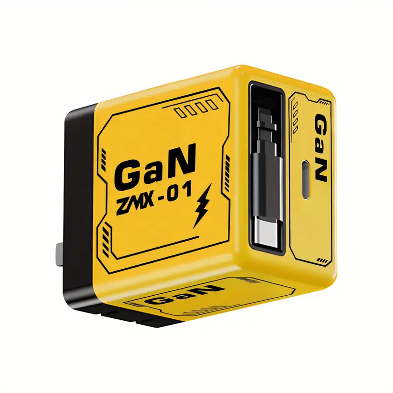fast charger 120w high speed usb c foldable travel charger with 2 cables dual port fast charger universal for iphone samsung air yellow Product details 2