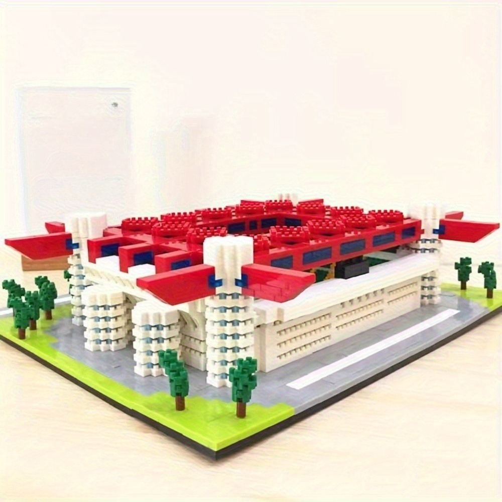 Football Stadium 3D Model 4000pcs Micro Building Blocks