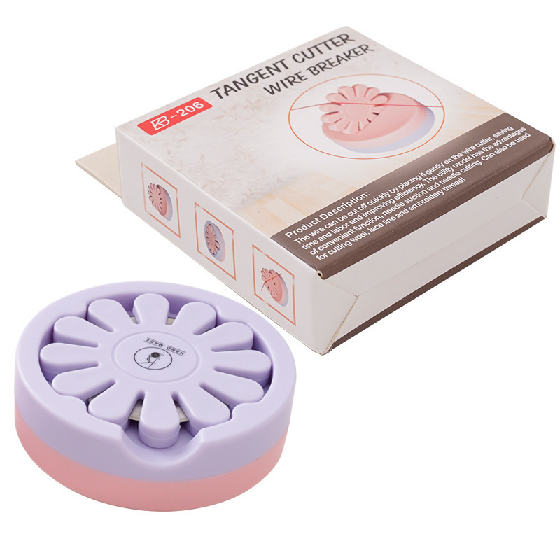 TEMU Household Sewing Tools Metal Parts Thread Breakage Machine Flower Shape Cutter Magnetic Bottom Needle Picker