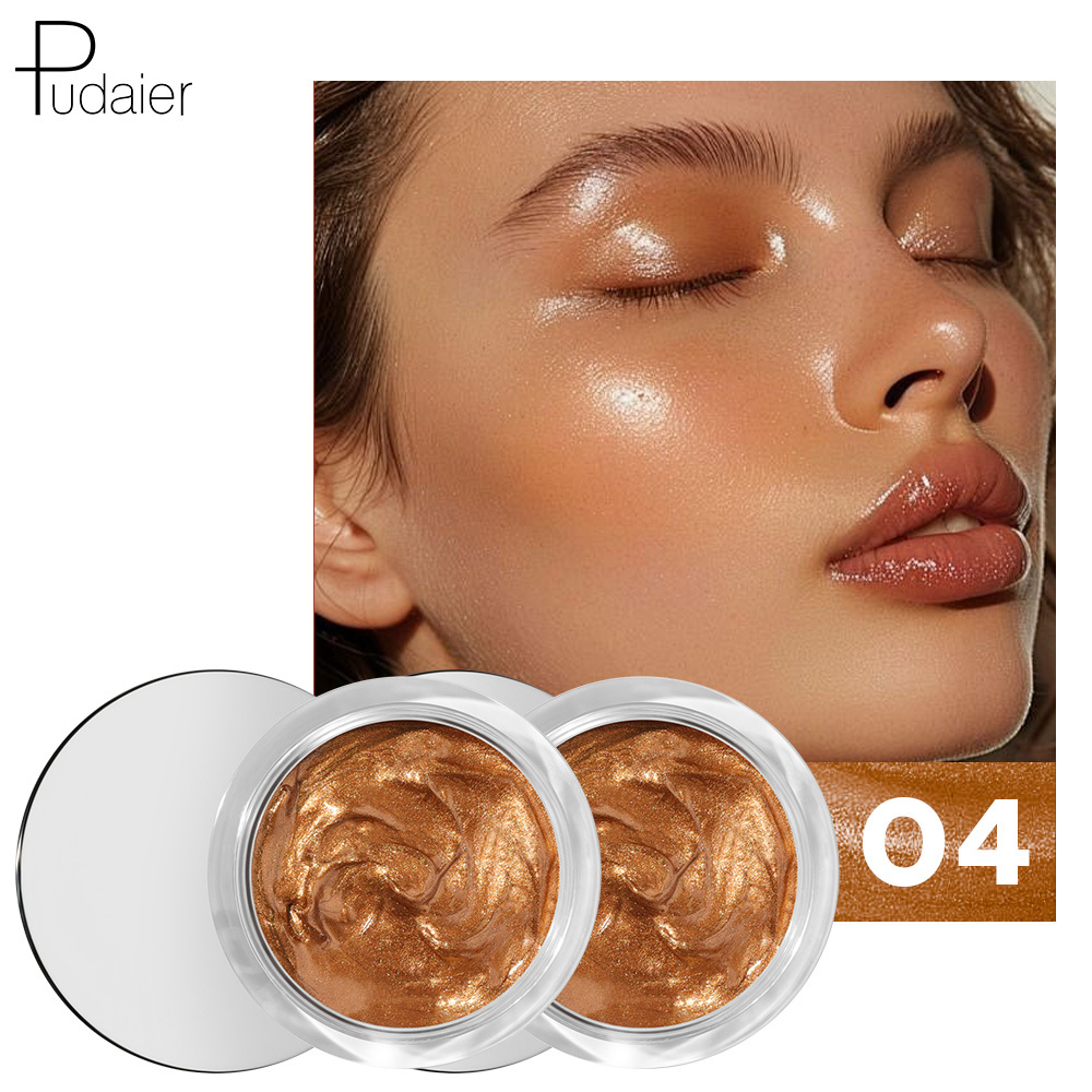 Image of Pudaier 2026 New 2pcs Highlighter - Waterproof, Long-lasting Product For A Glossy And Makeup Look. Suitable For Face And Body. Offers Effect. Suitable For Types. Makeup Highlighter.