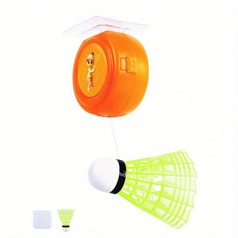 TEMU Selbstlern-Badminton-Trainer-Set Badminton-Trainingsmaschine für Indoor- Outdoor-Training