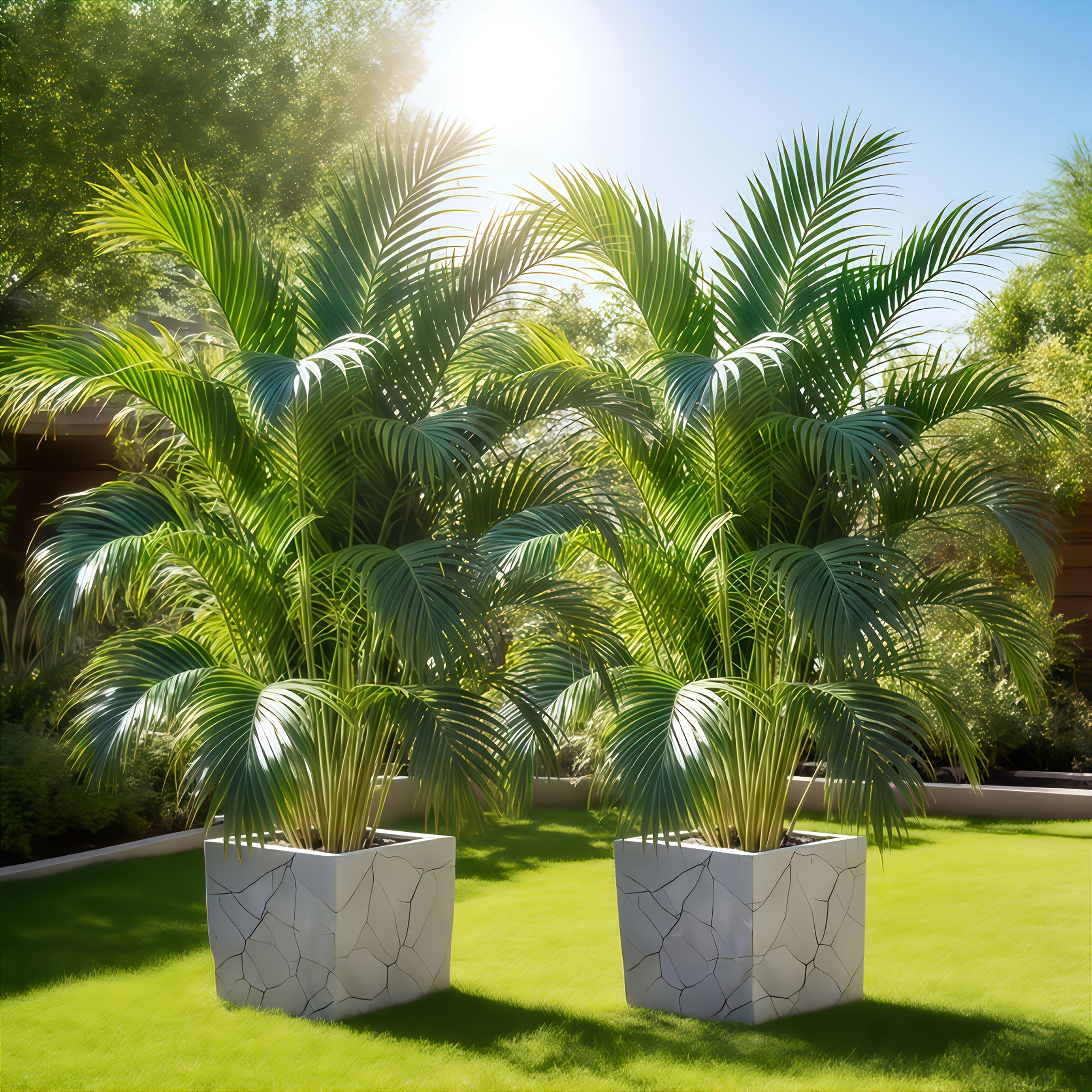 Juego de 2, árboles grandes de palma artificial de 26.2 pulgadas con cola suelta - Árboles de arce artificial de estilo tropical realista, belleza duradera - Cómodos sin esfuerzo para tu espacio - Acentúa tu jardín - Siente el aliento de la naturaleza. Follaje artificial minimalista moderno |