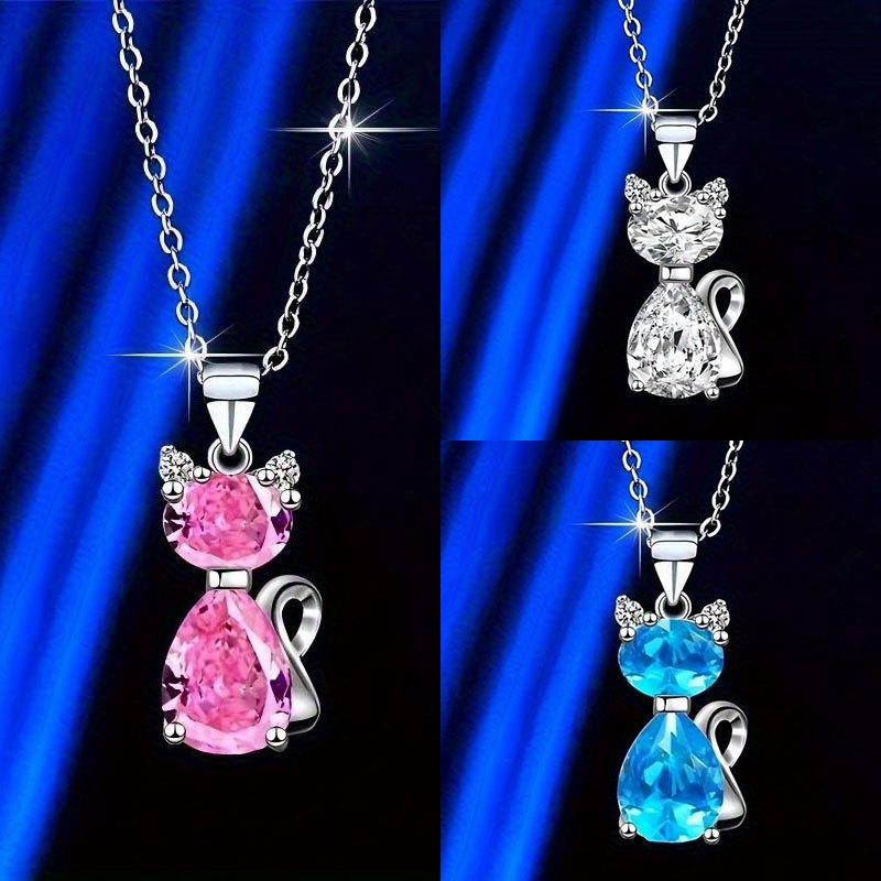 TEMU 3pcs Fashion Trend Cat Necklace Commemorative Versatile Exquisite Christmas Birthday Gift