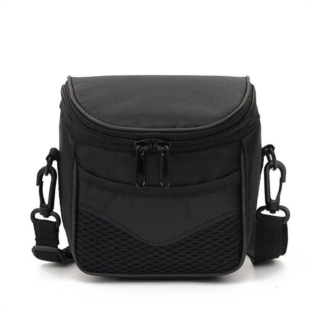 

Black Nylon Slr Camera Bag With Adjustable Strap - Compact Digital Shoulder Bag For Photography & Video Equipment, 13x13x9cm