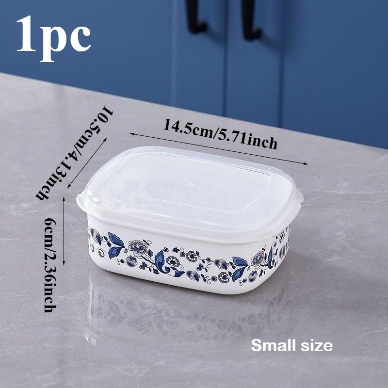 TEMU 1pc Floral Plastic Storage Box With Transparent Dust Cover, Stackable And Lightweight, Ideal For Stationery, Jewelry, Nail Tools, Materials, And
