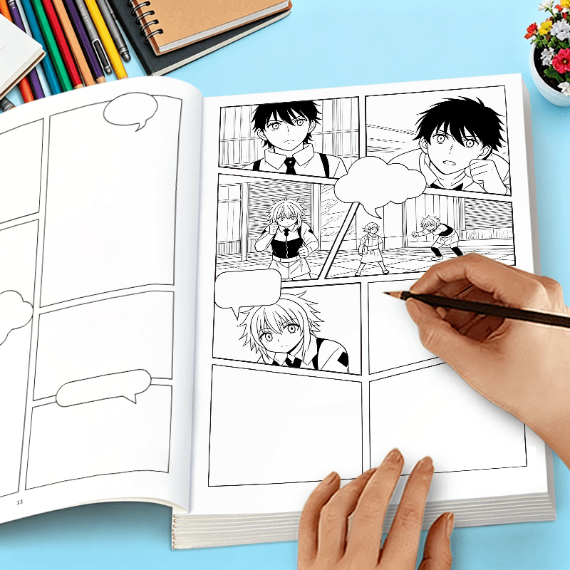 blank comic book   32 page comic sketchbook comic drawing notebook draw and craft your own unique adventure story using pre designed templates blank panels for   comic creation designed for comic lovers