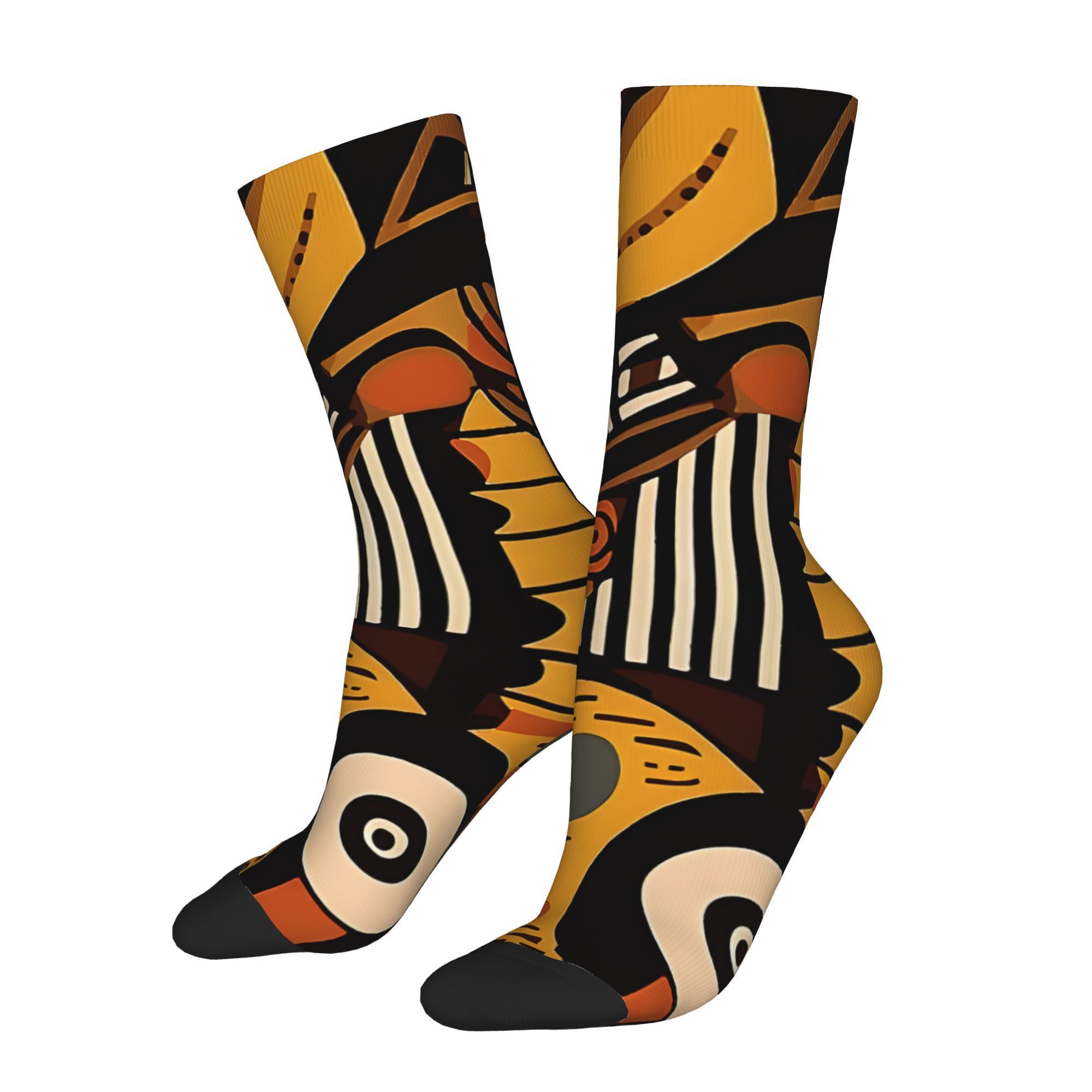 

Hip Hop Retro African-inspired Socks - Seamless, Fun Novelty Socks For