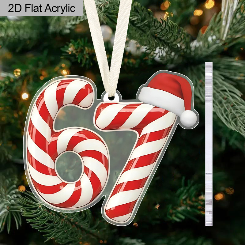 TEMU 2d Flat - [2d Flat] A 2d Flat Candy-themed Christmas Hat Ornament, Perfect For Gag Gifts For Teens, Kids, . This Funny Meme Ornament Is A Trendy