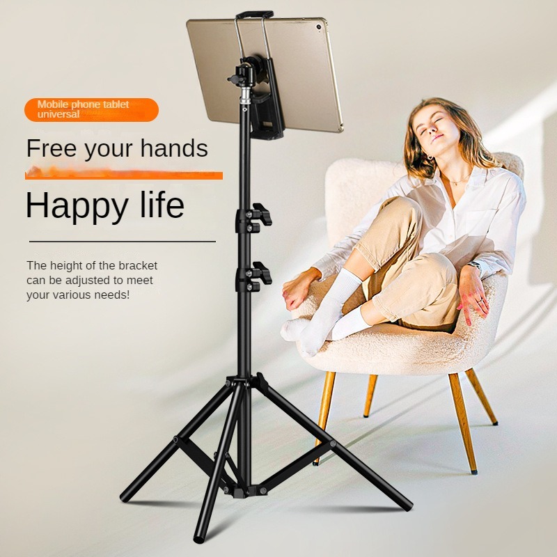 TEMU For Ipad Tripod Stand, Height Adjustable For Ipad Stand Floor, Tablet Holder Stand With 360 Degree Rotating Tablet Mount For Ipad Pro12.9, For