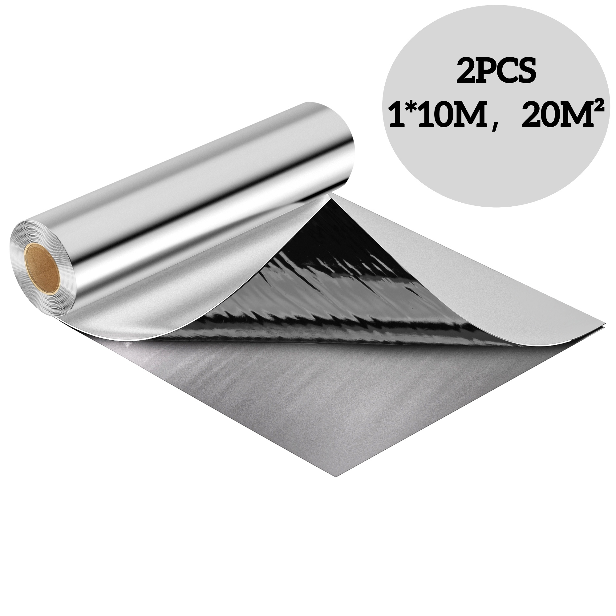 Image of Industrial Tape, Adhesive Tape Butyl Tape, 2pcs 1*5m 10m2, 1*10m Self-adhesive Roof Membrane, Using Strong Asphalt Adhesive, Suitable For , Garage Roofs And Sheds