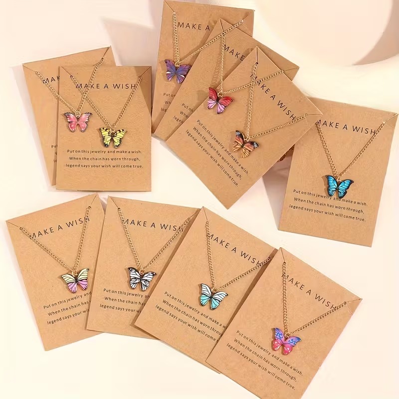 TEMU 10pcs Women's Fashion Pendant Necklace, Necklace Set, For , Vacations, Gifts, Parties, And Festivals, No Card Included, Random Color