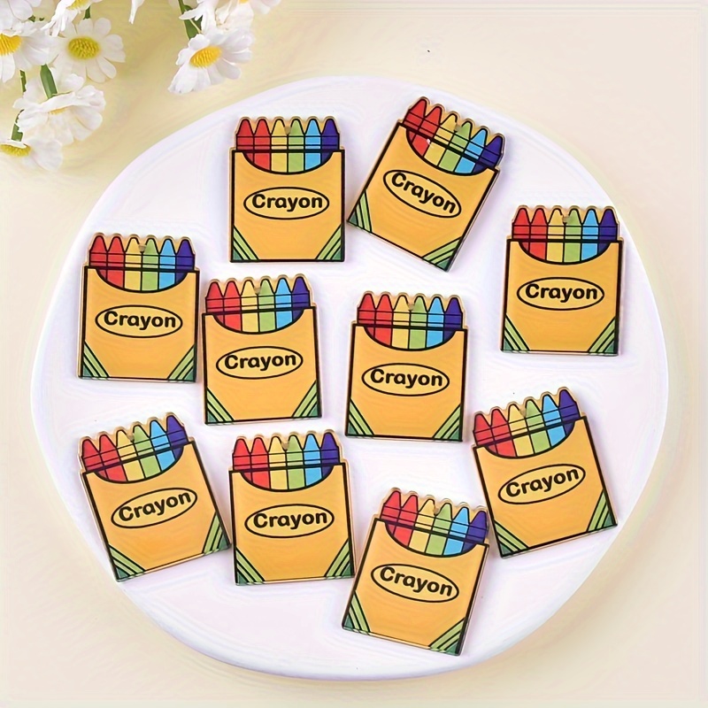 colorful acrylic crayon pencil charms making Temu United Kingdom