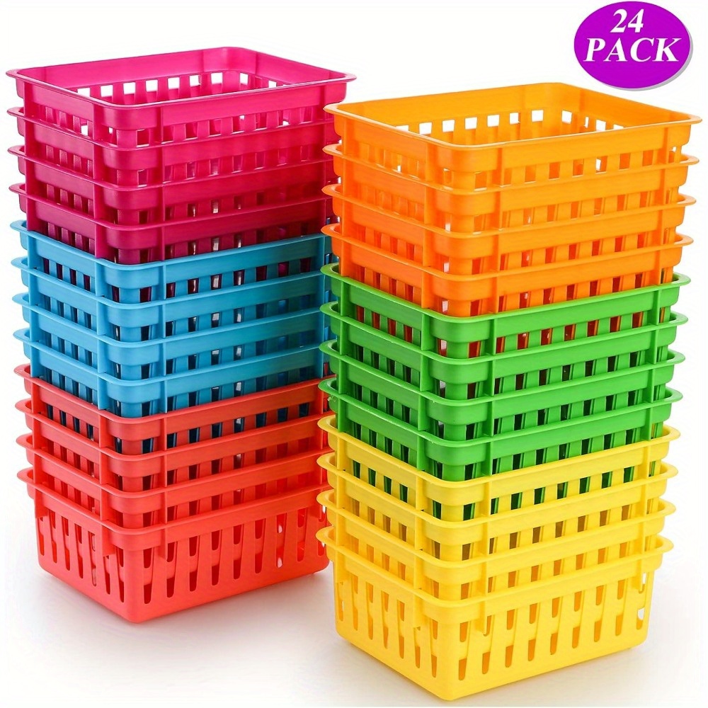24pcs Small Plastic Sorting Baskets for Organization