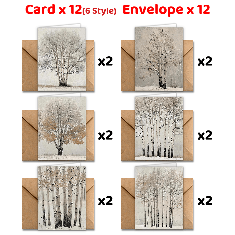 

24pcs Winter Greeting Cards With Envelopes, All- Cards For , , Good Luck, Thank You, Holiday, , Teachers, Business, Coworkers