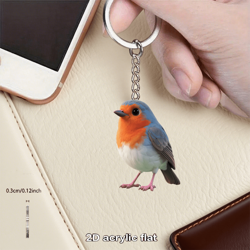 TEMU [2d Flat] [2d Flat] 1pc 2d Flat Acrylic Keychain, Suitable For Bag , Car Keychain, Backpack, Wedding, Birthday, Housewarming, Anniversary,