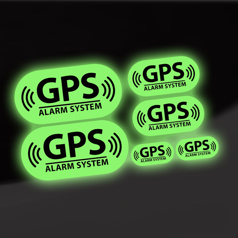 6pcs -the-dark Gps Stickers - Nighttime For Cars, Motorcycles & More - Luminous Design For Windows, Bumpers, And Trunks