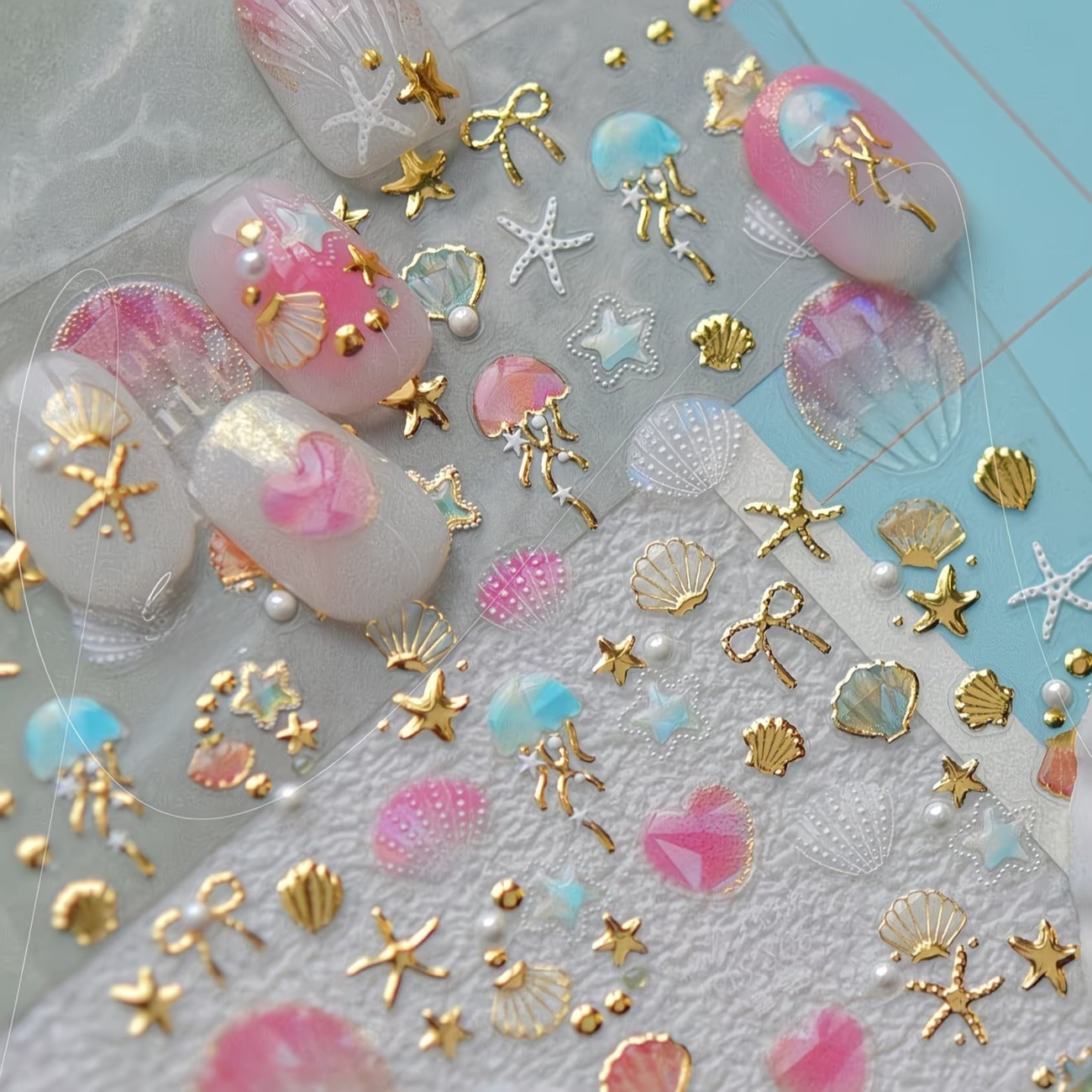 Summer Ocean Seashell Starfish Nail Stickers