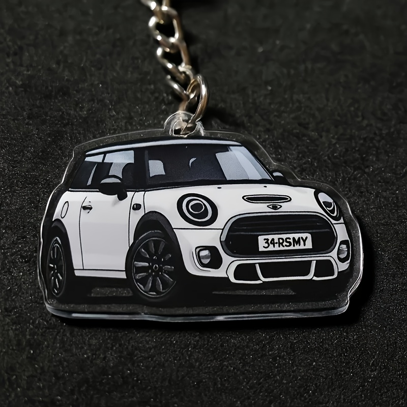 TEMU Llavero Acrílico Personalizado con Foto de Coche 2D - Llavero Mini con Foto de Coche y Placa de Matrícula Personalizada, Permanentemente los de