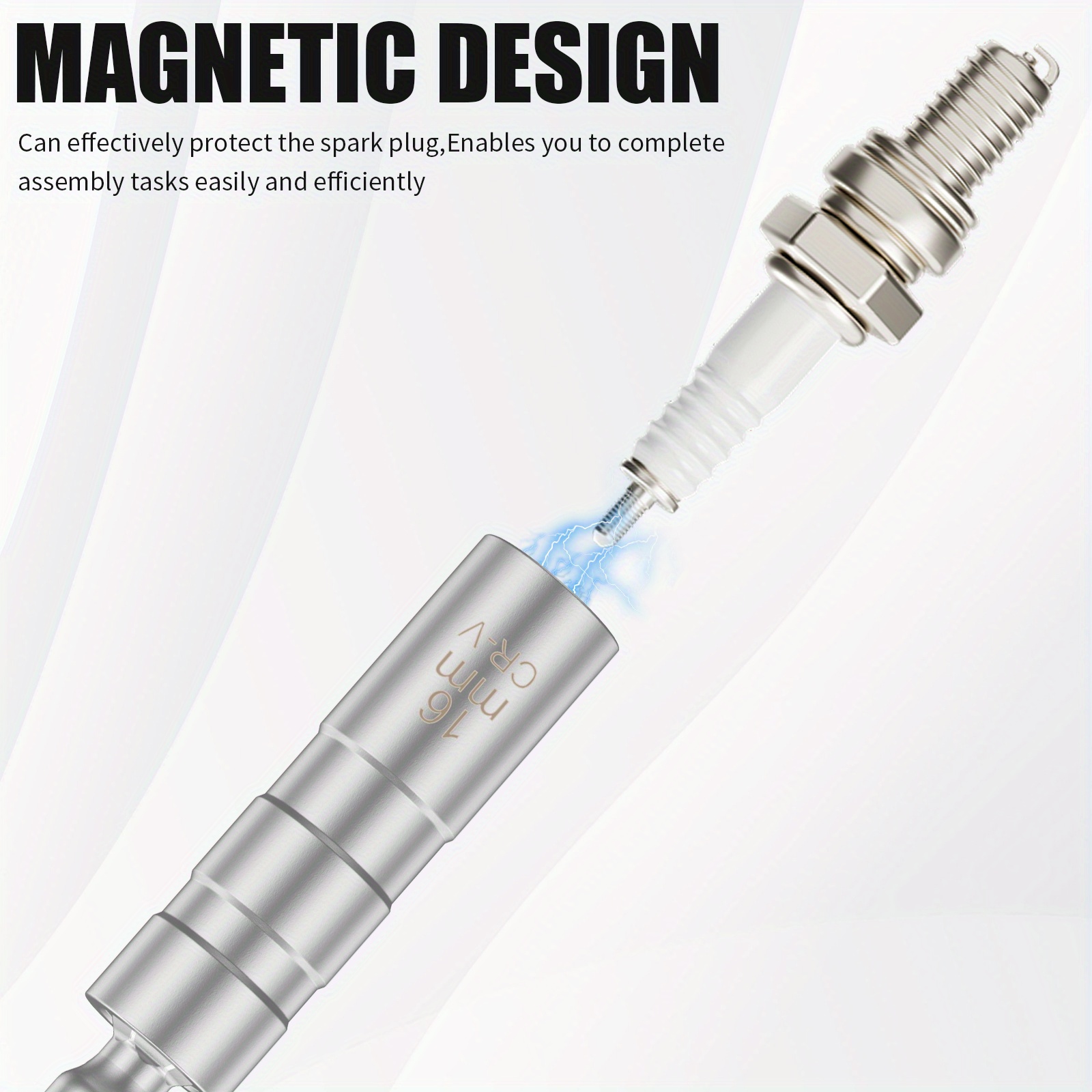 Clé à Bougie Magnétique 14mm/16mm Avec Fonction Pivot 360° - Neuf - Yabubestshop
