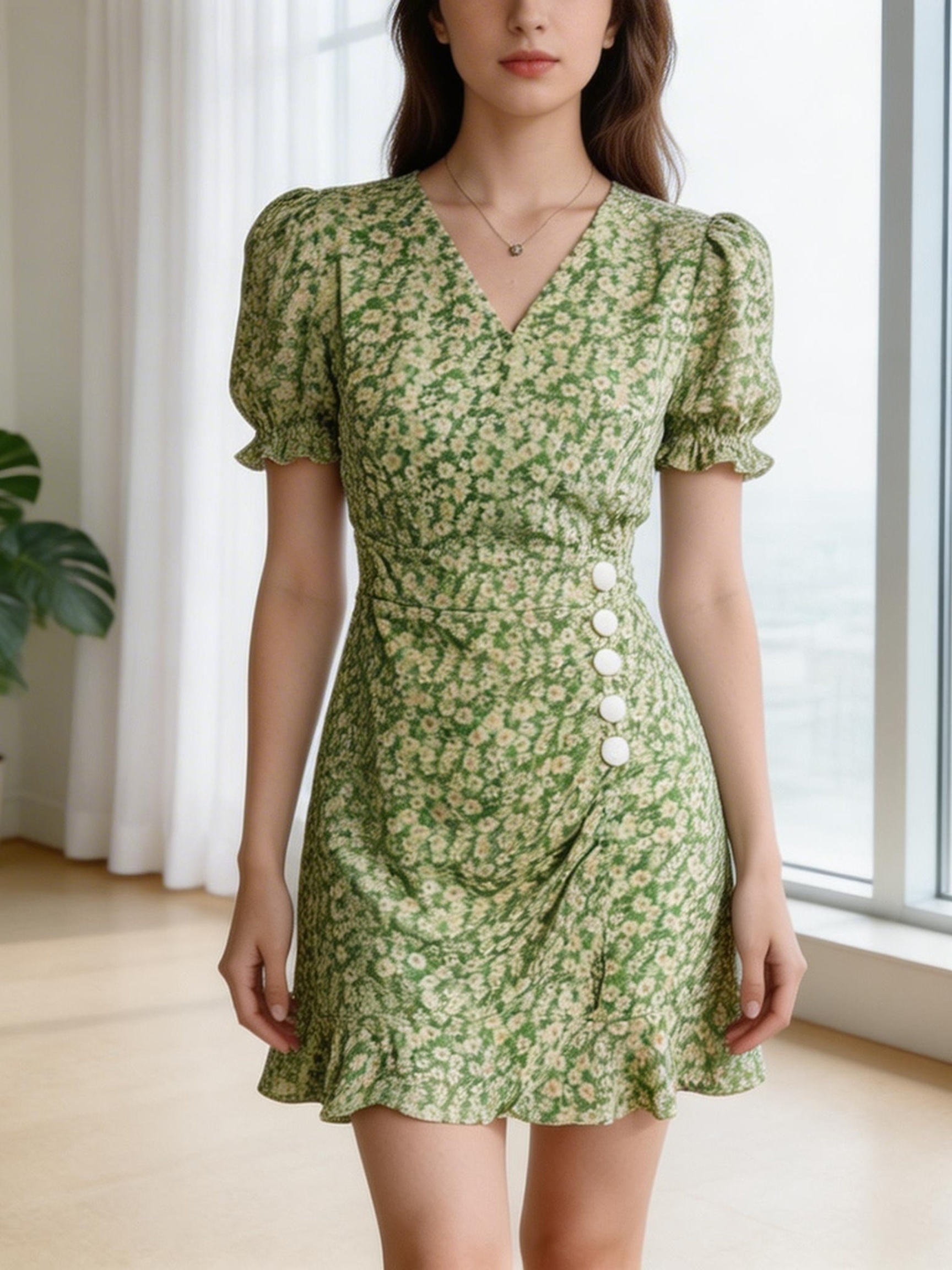 slim fit dress slacks Lace Up In Neon Mini Dress