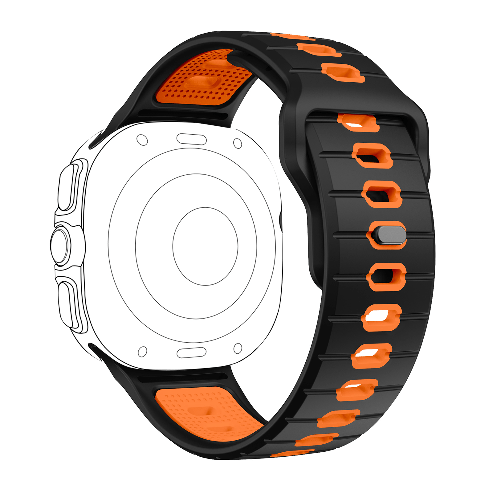Silicone Strap With And 2 Colors For Galaxy Watch 7 Ultra, Strap, Breathable And Comfortable, Colors , Suitable For Men And Women