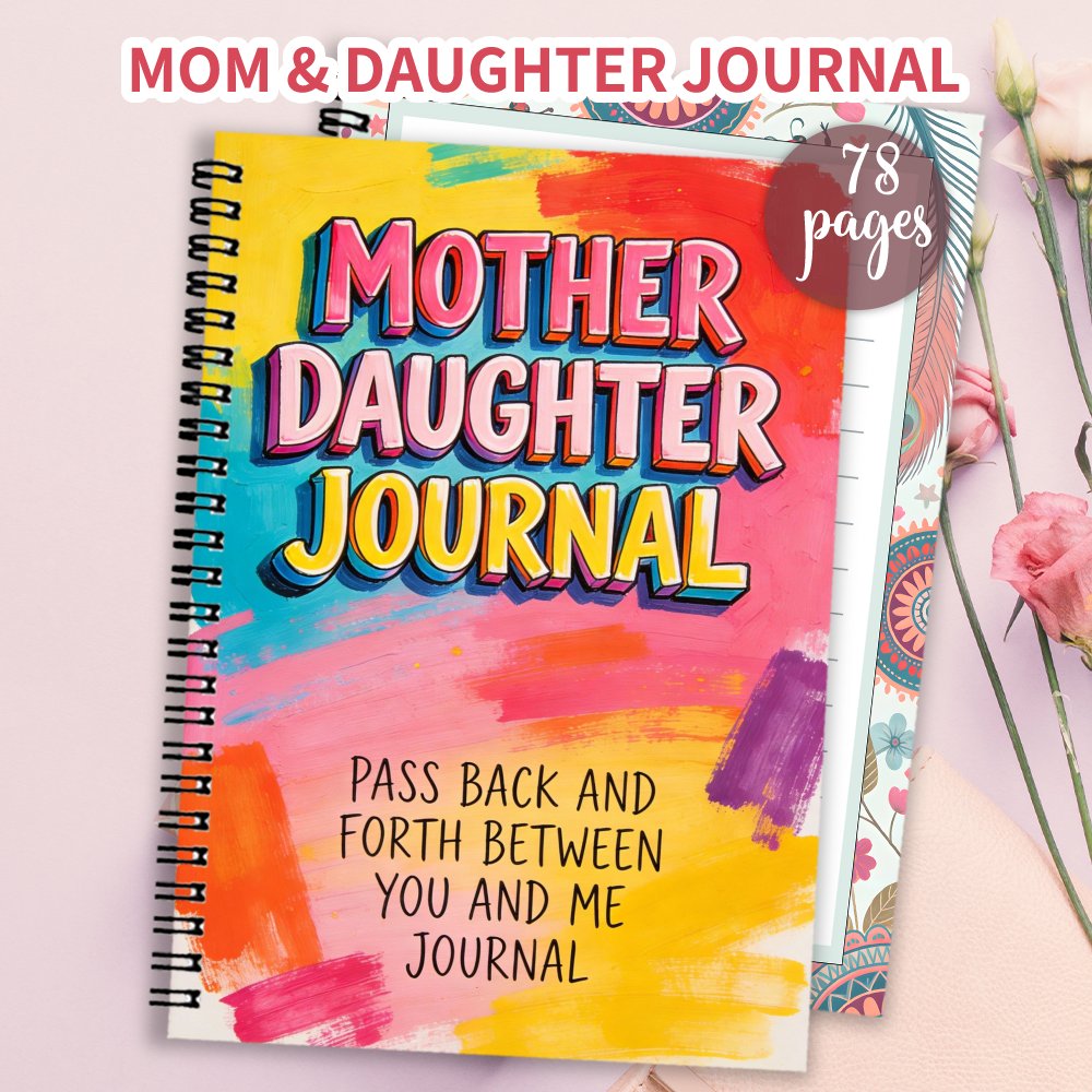 TEMU Journal Mère et Fille 1 pièce - Agenda interactif avec pages d'écriture et livre, convient comme cadeau pour renforcer mère-fille, souvenirs,