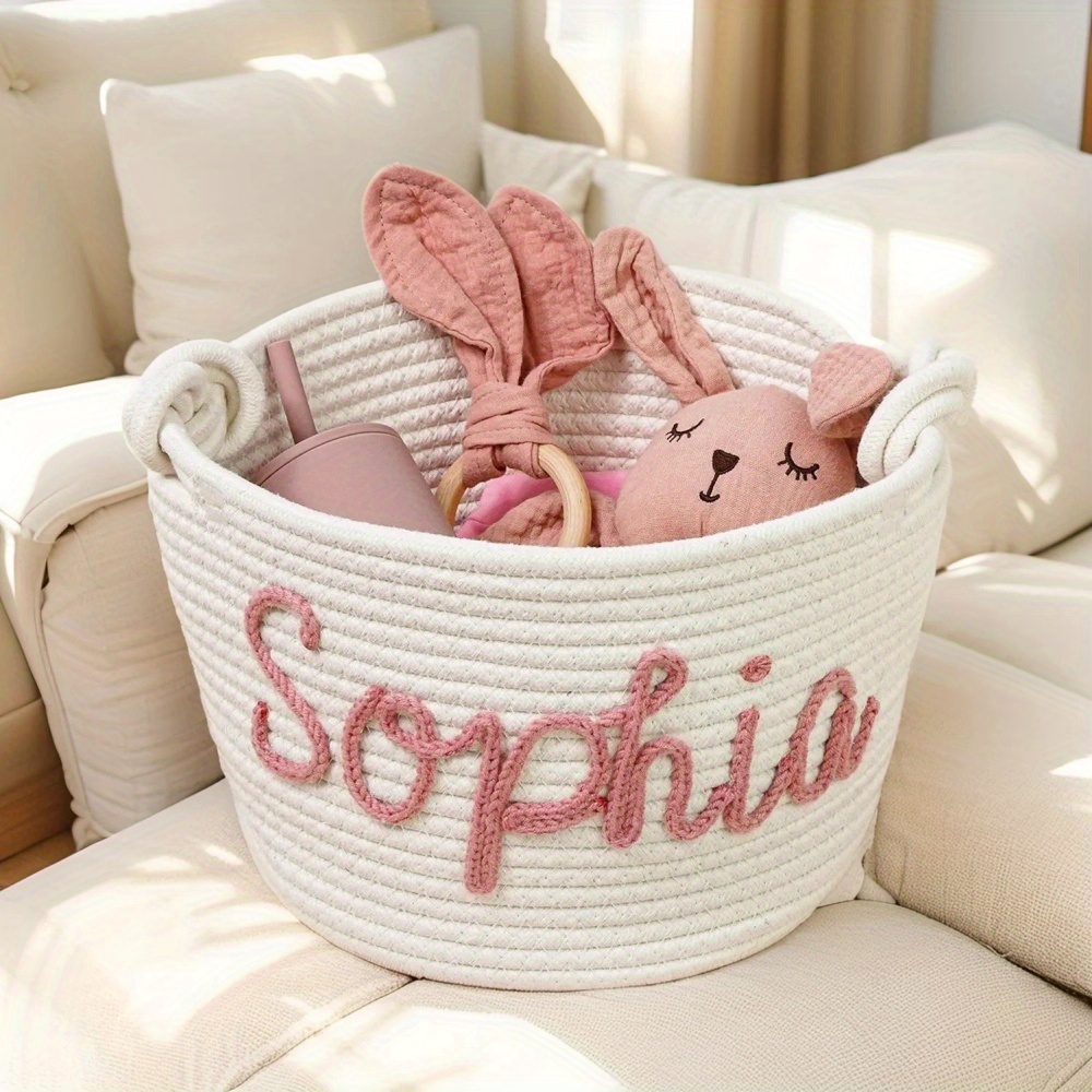 personalized dog toy basket custom dog toy box rope woven - Temu Mexico