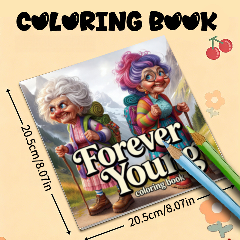 TEMU Livre de coloriage " Maman Amusante" - pour adultes uniquement, illustrations sur le thème du style de vie, conçu spécifiquement âgées, détente