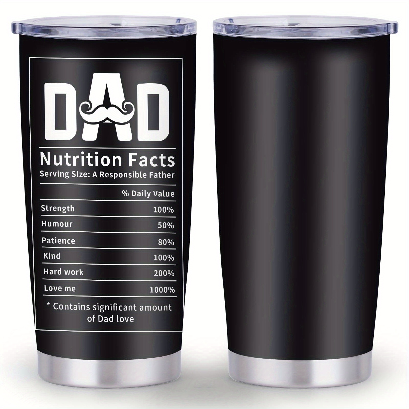 TEMU 1pc 20oz Dad Stainless Steel Cup With Lid - Vacuum Insulated Insulated Cup, , Double-walled Travel Cup, Bpa-free - Ideal Gift For The Holidays