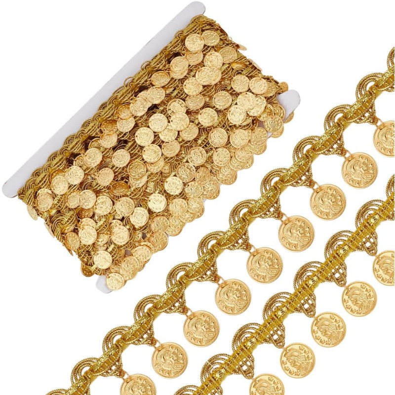 E-shop Goldene Geldstücke Spitze | Bastelbedarf für kreative Dekorationen, Vintage-Stil Must-Have für Kleidung, , Hochzeitsdeko