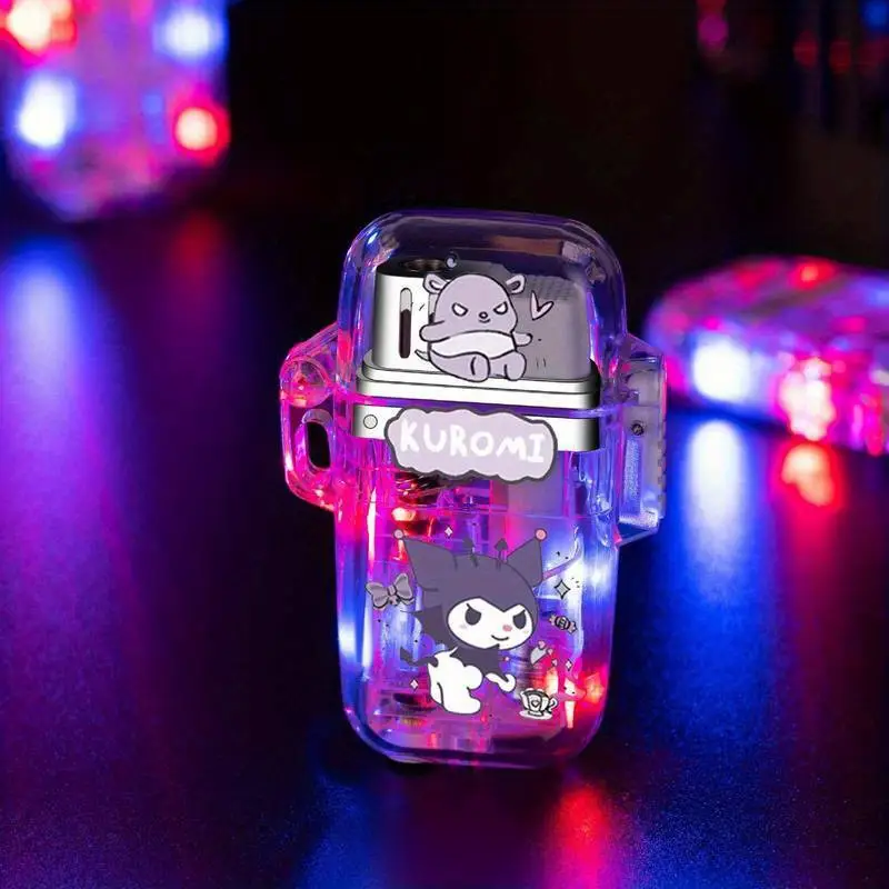 cute lighter windproof jet flame reusable cartoon butane lighter for girls gift no built in butane gas outdoor lighting design accessory portable design novelty lighter flame lighter anime fans collectors item Product details 1