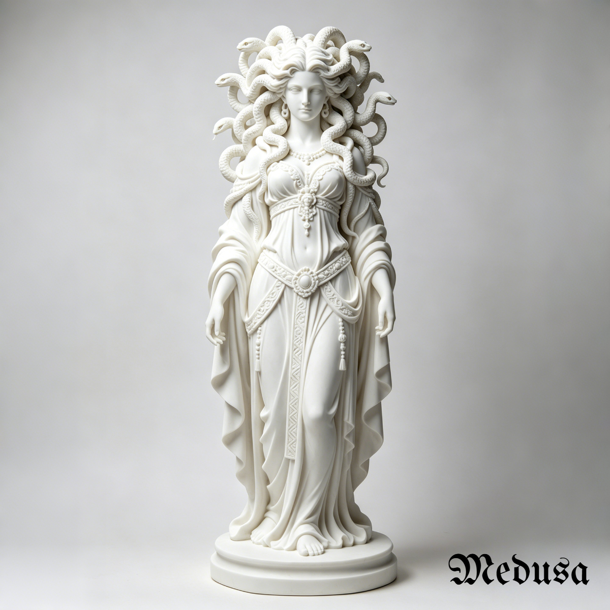 TEMU Sculpture intégrale de blanche - Mini-ornement en résine de la de la mythologie grecque, décoration de bureau et d'étagère de style gothique