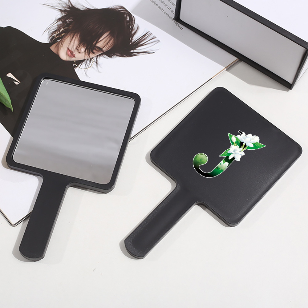 Mini Hand Mirror with Easy Grip Handle, High Definition Scratch-Proof Surface