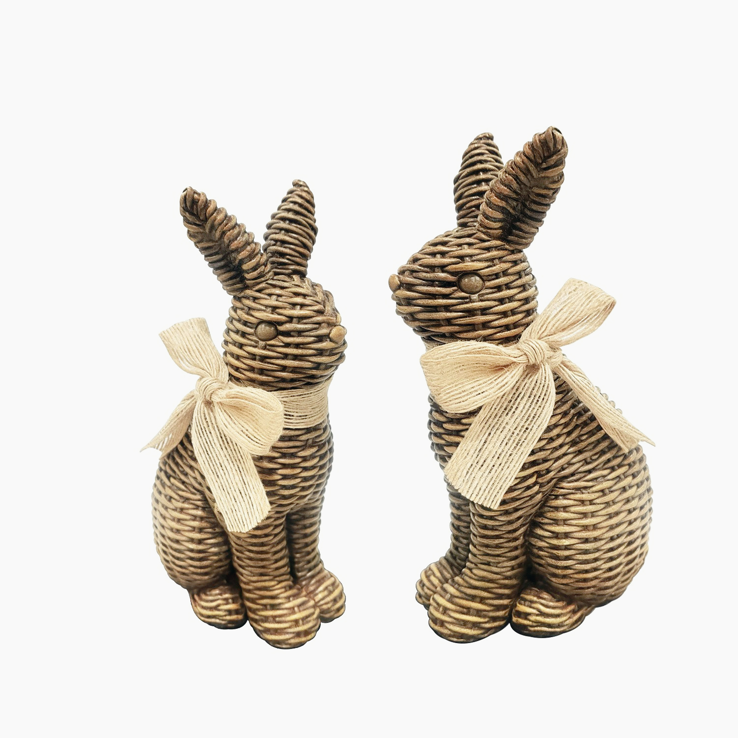 E-shop 2026 Neues Produkt: 2 Stück braune Harz-Hasenstatuen für - & Frühlingsdekoration (2 Größen) Mittlere Größe: 12,2 cm/4,8 Zoll * 9 cm/3,54 Zoll *