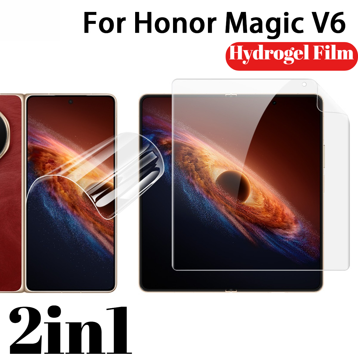 TEMU Hd Hydrogel Screen Protector, Hd Hydrogel Material, Hydrogel Soft Film Magic V6 Screen, Phone Screen Protector Magic V6/v5/v3/v2, 2-pack, Hd