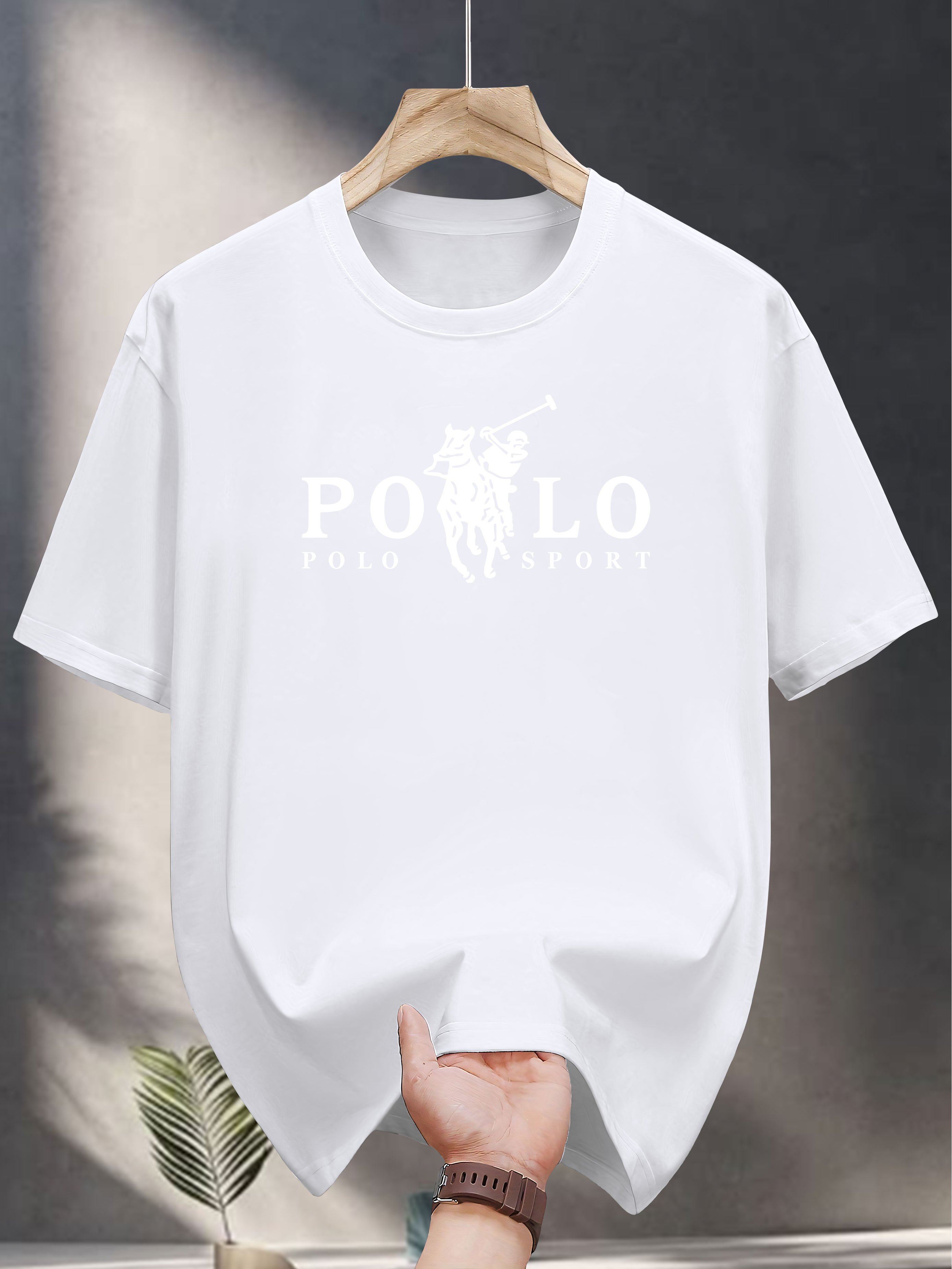 Men's Heavyweight 200gsm 100% Cotton Sport Graphic T-Shirt - Black Crew Neck Casual Tee for Everyday & Formal Summer Outfits - Breathable Everyday Essential Shirt