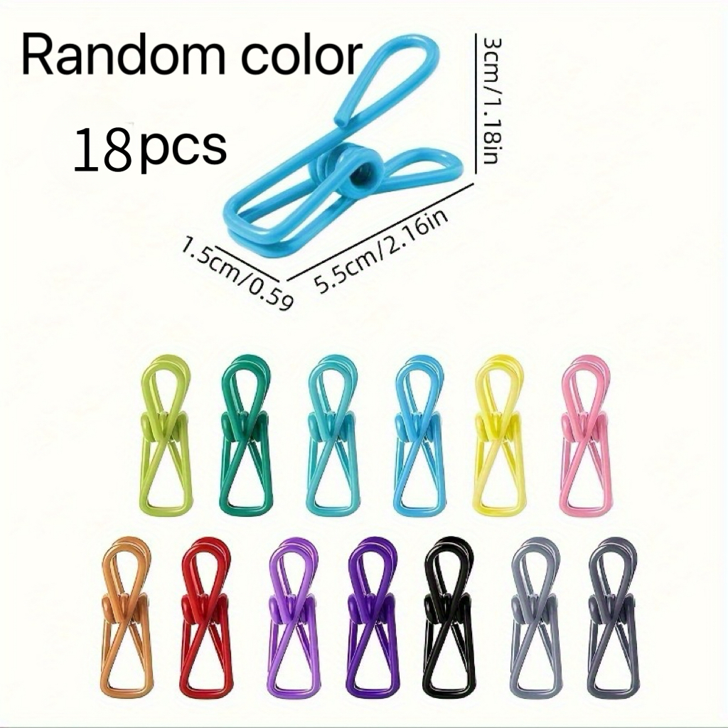 TEMU 18 Portable Sealing Clips, Snack Bag Sealing Clips, Food Clips, Storage And Organizing Clips, Sealing Tool Clips, Stainless Steel Sealing Clips,