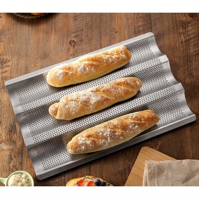 loaf baking wide edge rounded corner french bread rack Temu