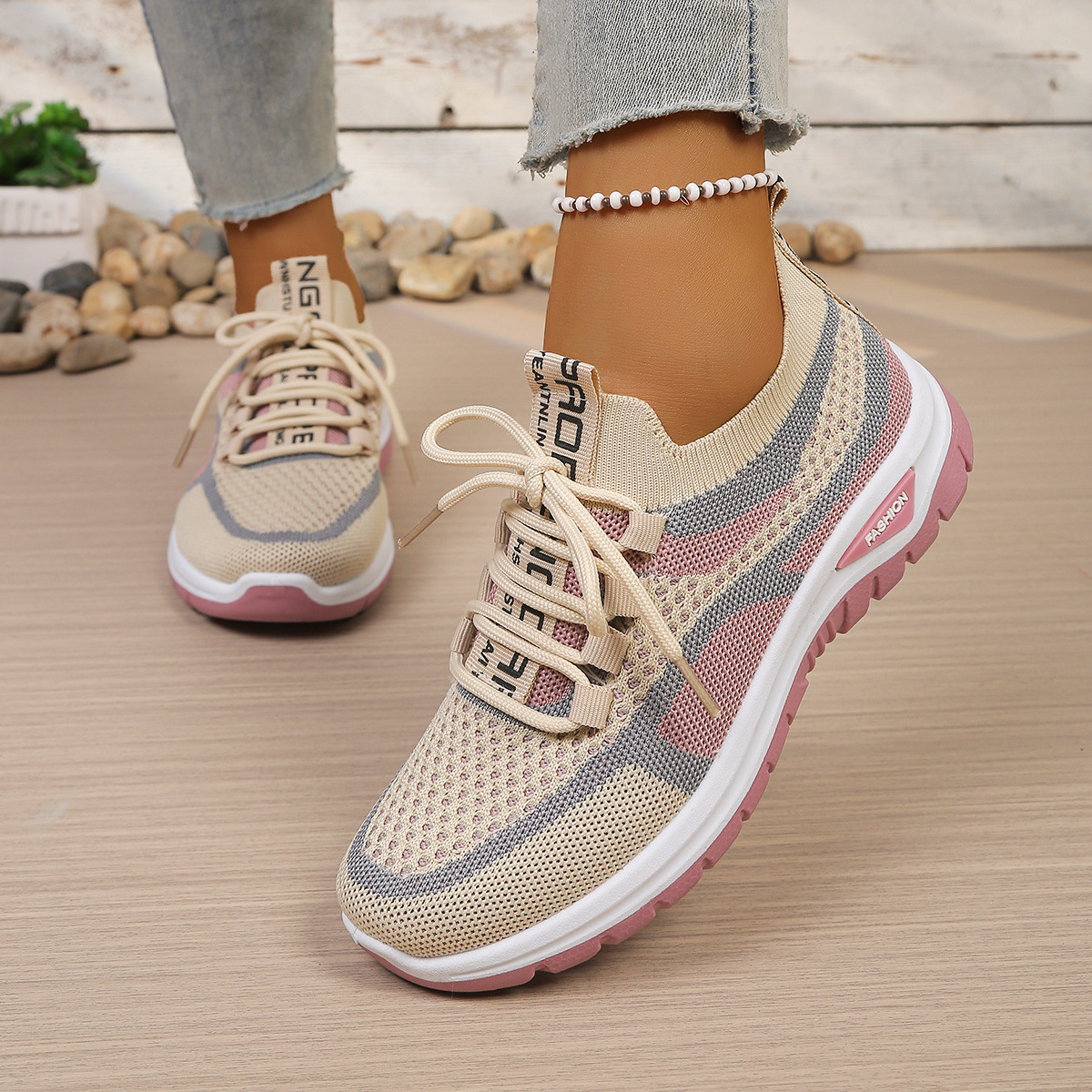 E-shop [Sneakers] 5-Farben Damen Schnür-Laufschuhe