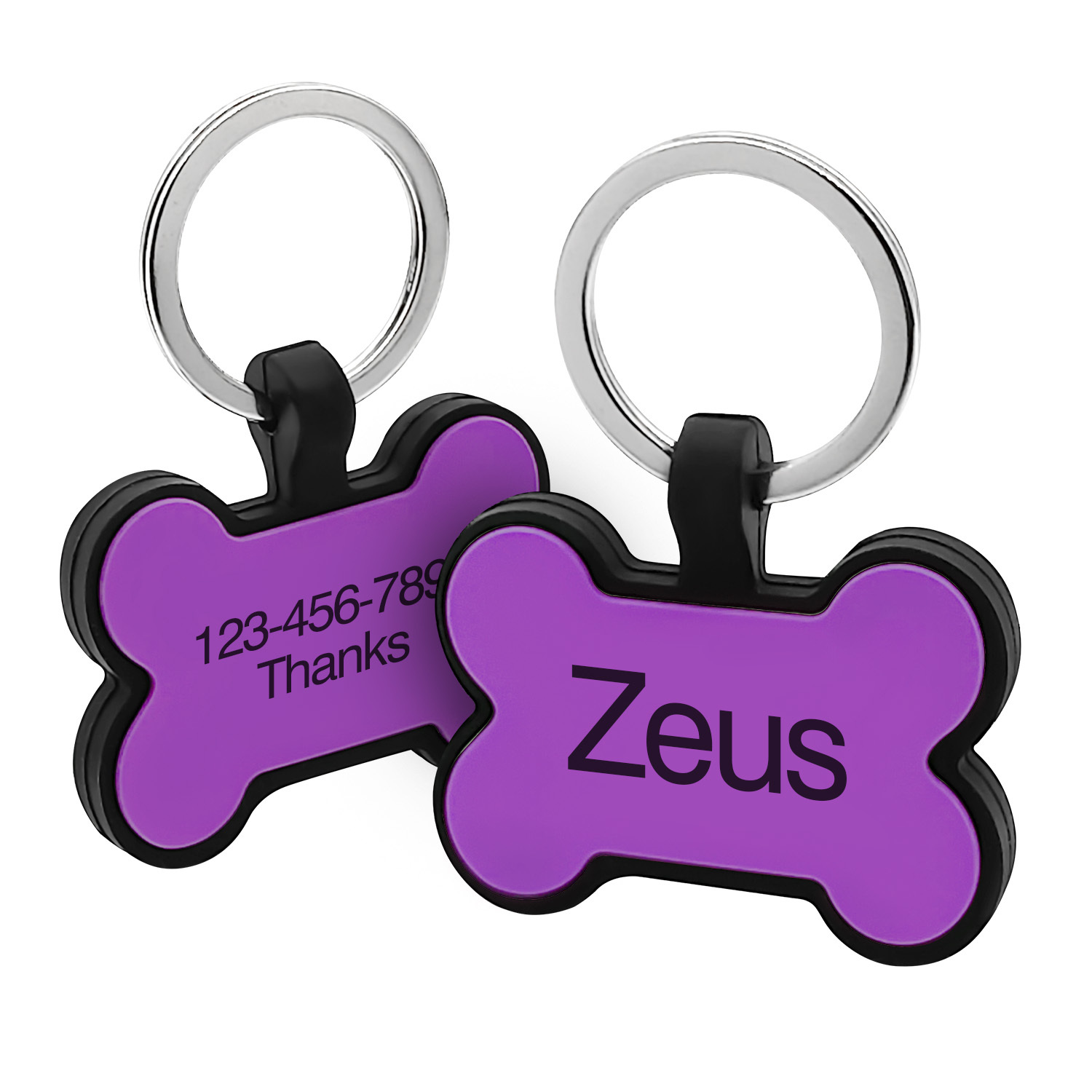 TEMU Plaquettes d'identification personnalisées pour chien, Étiquette d'identification pour animal de compagnie en silicone d'os, Plaque nominative