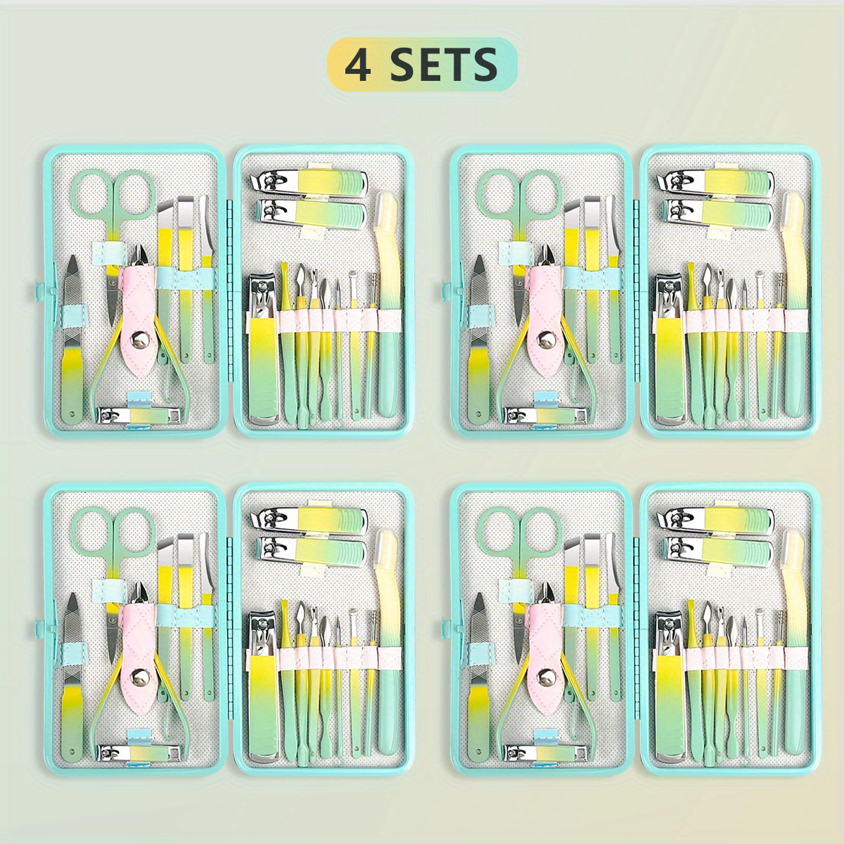 TEMU 2/4 Sets Manicure Set Nail Clipper Set Men Women Toe Finger Nail Clipper Personal Care Tools With Portable Travel Case Manicure Pedicure Tools