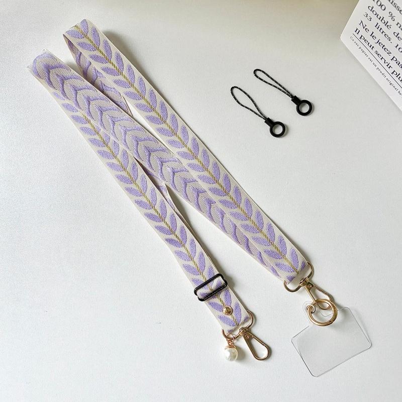 TEMU Cordón Largo para Teléfono de Ajustable con Colgante de Perla, Bandolera o Cuerda para Colgar al Cuello, Accesorios Anti-Pérdida para Teléfono