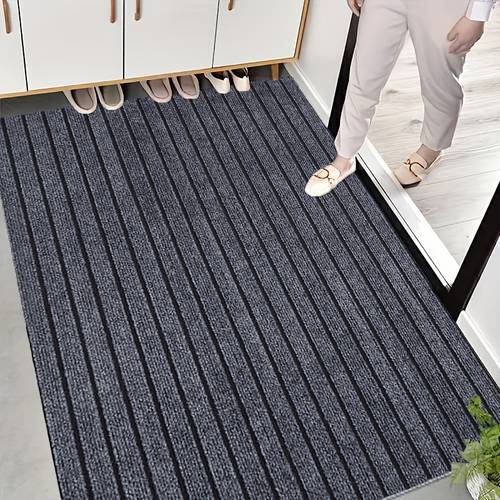 extra large doormat suitable for muddy paws non slip absorbent washable entry mat with a rubber backing quick drying design ideal for indoor outdoor use a gift for pet lovers striped pattern mat durable door mat