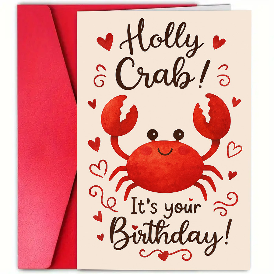 TEMU 1pc Cute Birthday Card Featuring Perfect For And Colleagues Special Birthdays With Fun And Whimsical Design, Party Invitation, Festive