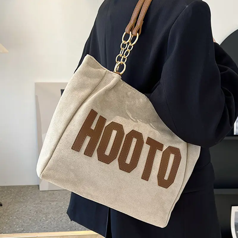 1pc new large capacity womens shoulder bag fashion velvet tote bag daily shopping use tote bag details 7